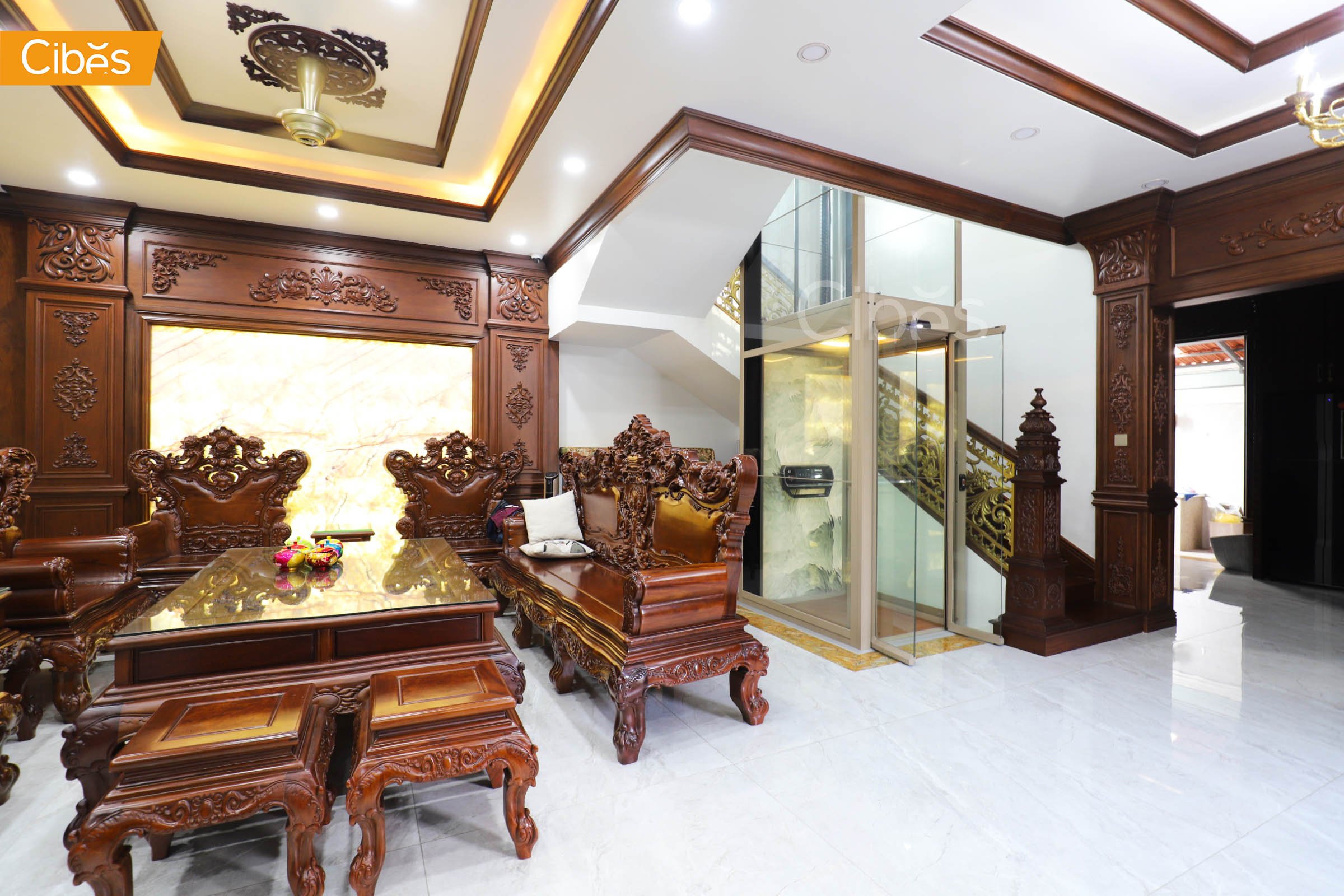 TPHCM - Cibes Voyager V90 Galaxy mini lắp đặt giữa thang bộ