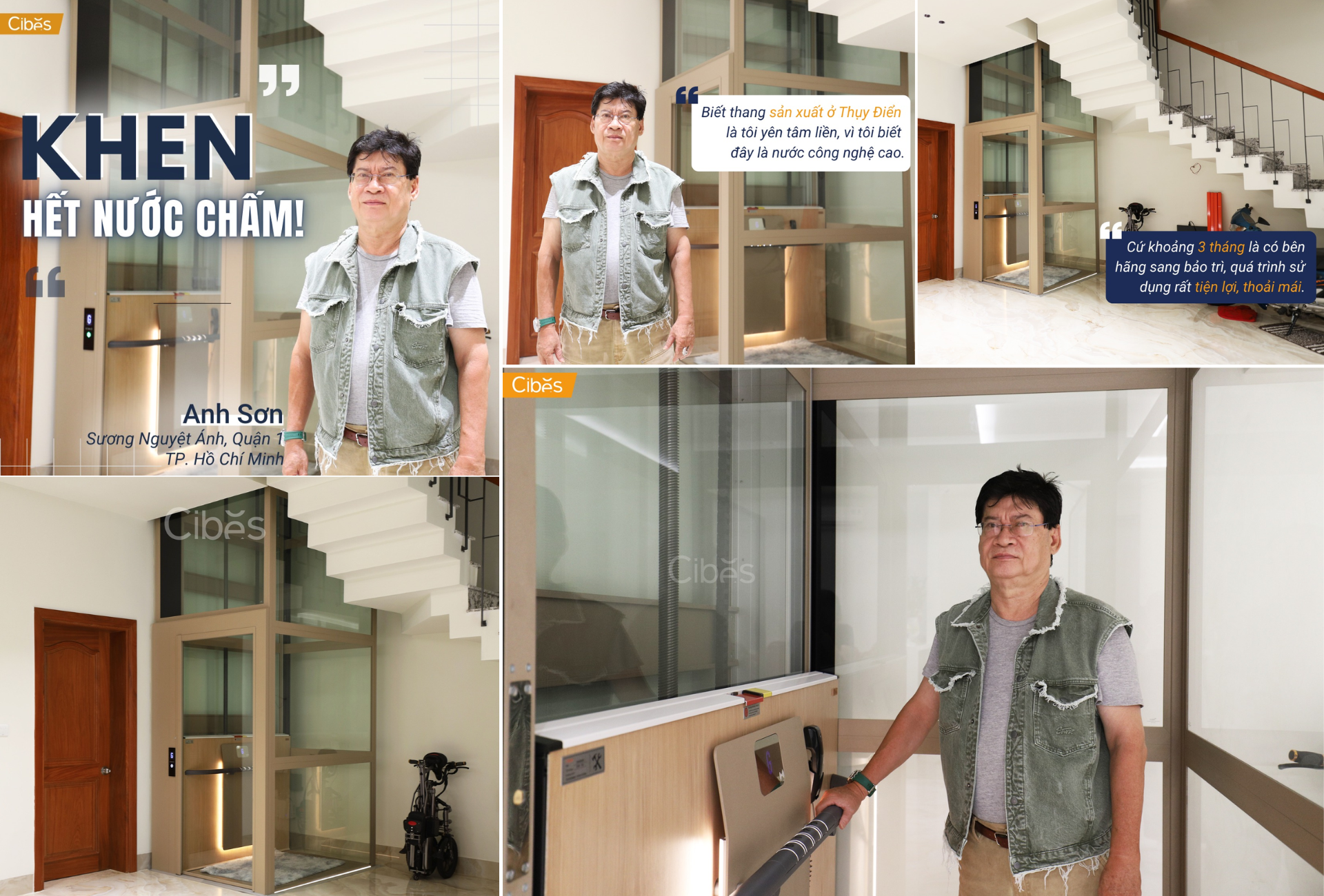 Review thang máy gia đình Cibes - chia sẻ thực tế từ người dùng