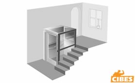 Thang máy gia đình Cibes loại nhỏ 1m2